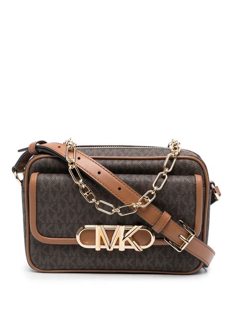 michael kors zipper medium leather|Parker Medium Leather Crossbody Bag .